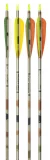 Camo Hunter Aluminum Arrows with 5" Parabolic Fletchings, dozen